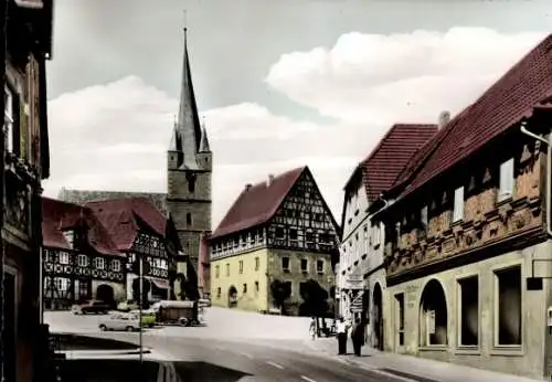 Ak Zeil am Main Unterfranken, Marktplatz, Kirchturm