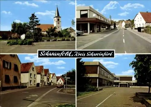 Ak Schwanfeld, Teilansichten, Straßenpartie