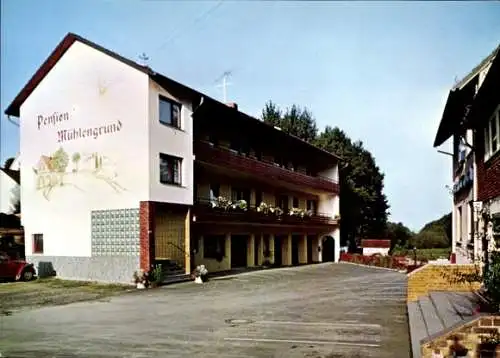 Ak Oberweißenbrunn Bischofsheim an der Rhön, Gasthof Zum Mühlengrund, Außenansicht