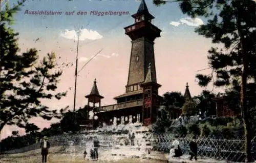 Ak Berlin Köpenick, Müggelberge, Bismarckwarte, Aussichtsturm