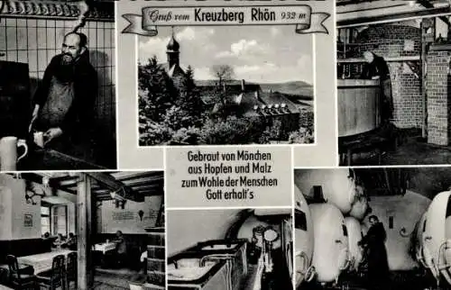 Ak Bischofsheim an der Rhön, Kreuzberg, Kloster, Bierbrauerei