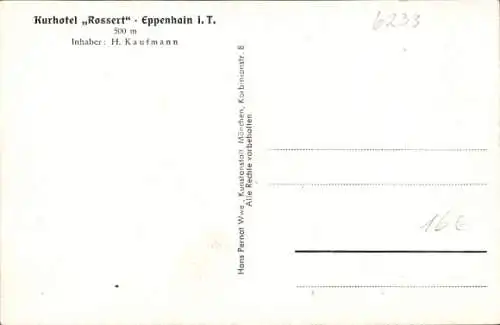 Ak Eppenhain Kelkheim im Taunus, Kurhotel Rossert