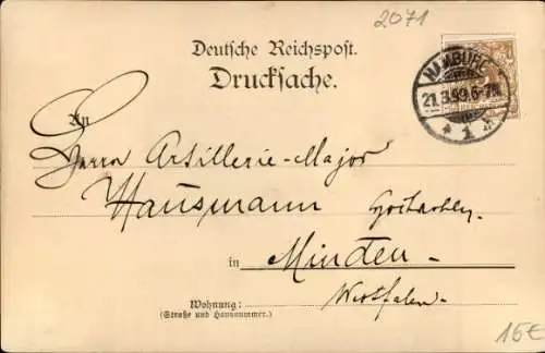 Ak Hansestadt Lübeck, Ostermarsch 1. April 1899, Kupfermühle Rohlfshagen