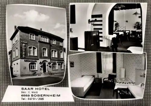 Ak Bad Sobernheim an der Nahe, Saar Hotel, Zimmer, Speisesaal