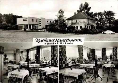 Ak Heidesheim am Rhein, Rasthaus Hanselmann, Speiseraum