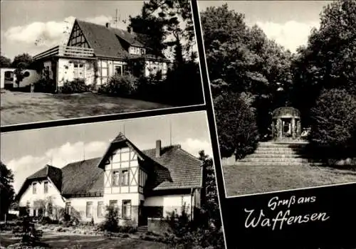 Ak Waffensen Rotenburg an der Wümme, Fachwerkhaus, Pavillon