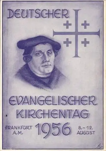 Ak Frankfurt am Main, Evangelischer Kirchentag 1956, Martin Luther