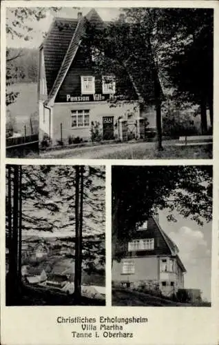 Ak Tanne Oberharz, Christliches Erholungsheim Villa Martha