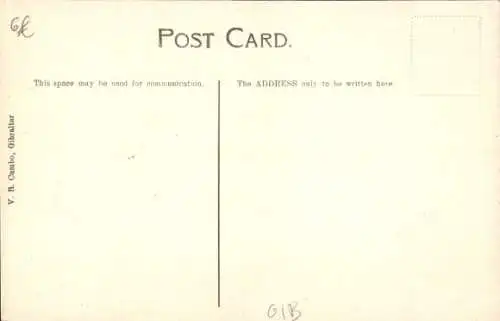 Ak Gibraltar, Rosia Bay, Vogelschau