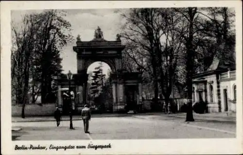 Ak Berlin Pankow, Eingangstor zum Bürgerpark