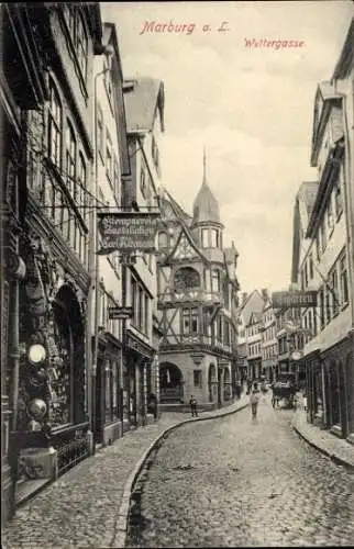 Ak Marburg an der Lahn, Wettergasse