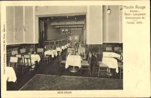 Ak Hannover in Niedersachsen, Restaurant Moulin Rouge, Schillerstraße 40