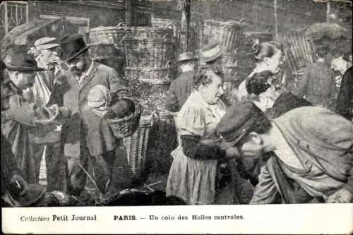 Ak Paris I., Eine Ecke der zentralen Hallen, Händler