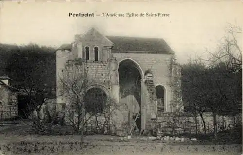 Ak Pontpoint Oise, alte Kirche Saint-Pierre