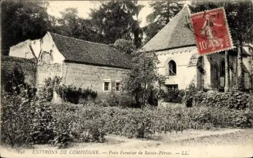 Ak Compiègne Oise, Poste Forestier de Sainte-Perine