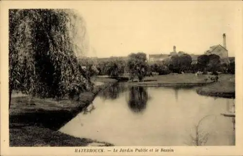 Ak Hazebrouck Nord, Le Jardin Public, Bassin