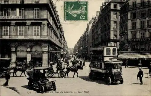 Ak Bourse de Paris II, Rue du Louvre