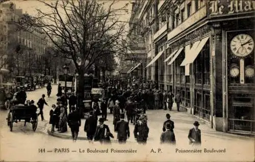 Ak Bourse de Paris II, Boulevard Poissonnière