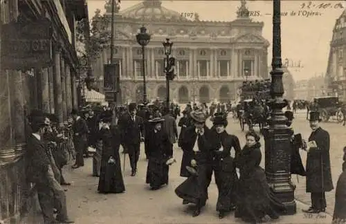 Ak Opéra Paris IX, Place de l’Opéra