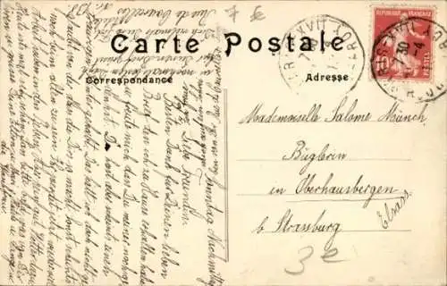 Ak Paris III, Rue de Turbigo, Rue du Temple, Straßenbahn