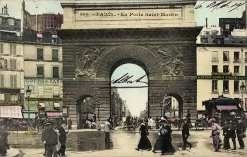 Ak Paris X, Porte Saint Martin