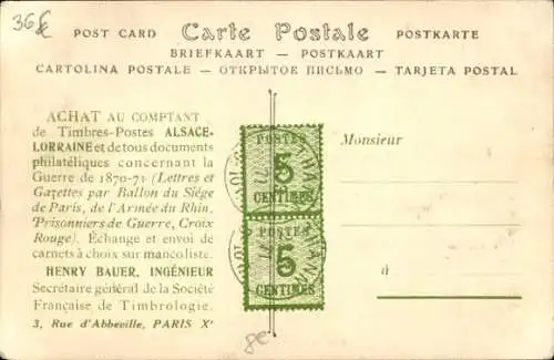 Ak Paris VIII, Die Briefmarkenbörse