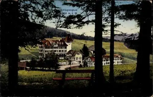 Ak Schlegwegbad Linden Kanton Bern, Kurhaus