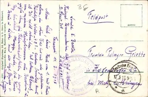 Ak București Bukarest Rumänien, Postplatz