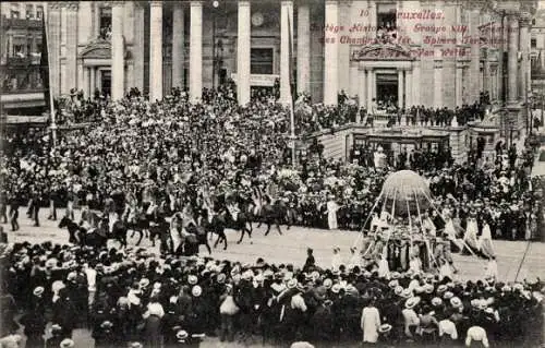 Ak Bruxelles Brüssel, Cortege Historique, Groupe VIII, Creation des Chemins de fer