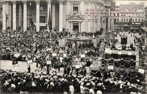 Ak Bruxelles Brüssel, Cortege Historique, Groupe VIII, Creation des Chemins de fer