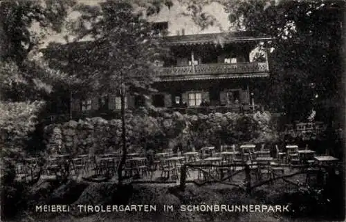 Ak Wien 13. Hietzing Österreich, Meierei Tirolergarten im Schönbrunner Park