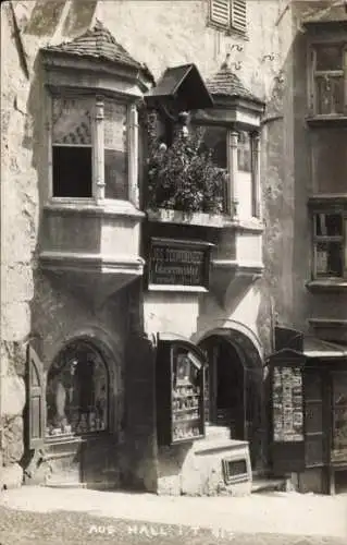 Foto Ak Hall Tirol, Geschäft Jos. Schweninger, Glasermeister