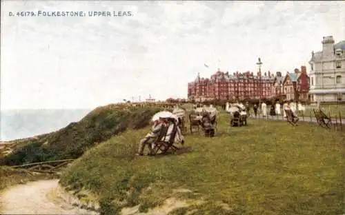 Ak Folkestone Kent England, Upper Leas