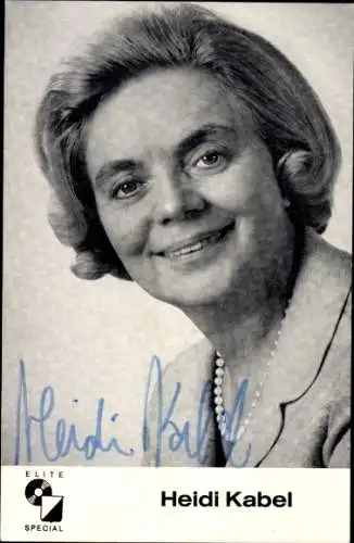 Ak Schauspielerin Heidi Kabel, Portrait, Autogramm