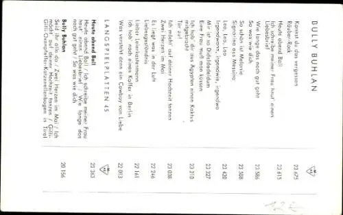 Ak Sänger Bully Buhlan, Portrait, Polydor-Schallplatten, Autogramm