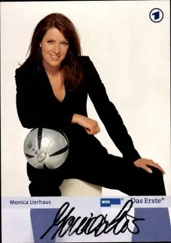 Ak Journalistin Monica Lierhaus, Portrait, Autogramm