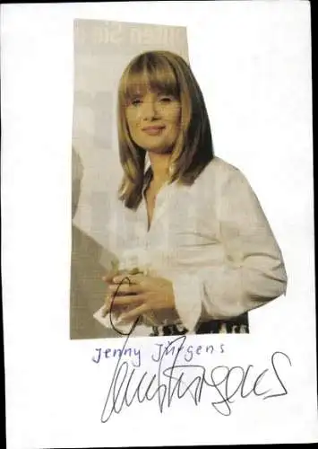 Ak Schauspielerin Jenny Jürgens,  Portrait, Autogramm