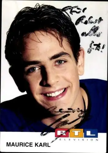 Ak Schauspieler Maurice Karl, Portrait, Autogramm, RTL
