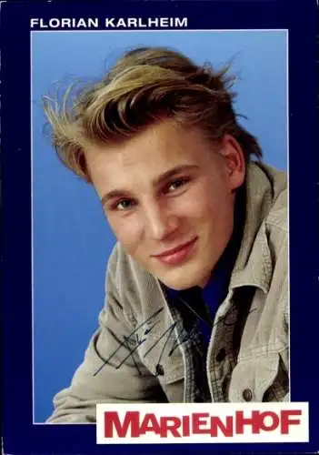 Ak Schauspieler Florian Karlheim,  Portrait, Autogramm, Marienhof