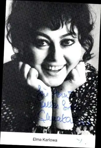 Ak Schauspielerin Elma Karlowa, Portrait, Autogramm