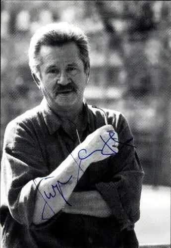 Ak Schauspieler Jürgen Janza,  Portrait, Autogramm, Doppelter Einsatz