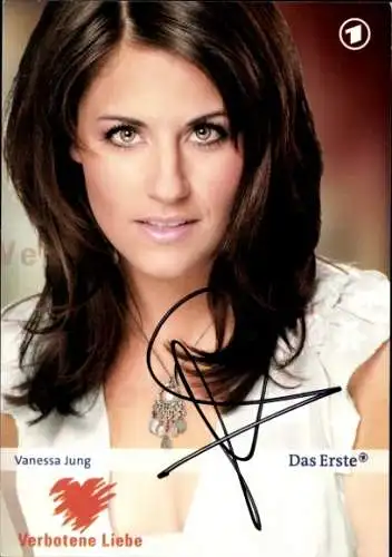 Ak Schauspielerin Vanessa Jung, Portrait, Autogramm, Verbotene Liebe