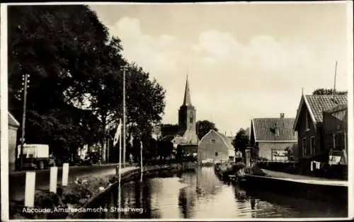 Ak Abcoude Utrecht Niederlande, Amsterdamsche Straatweg, Kirche