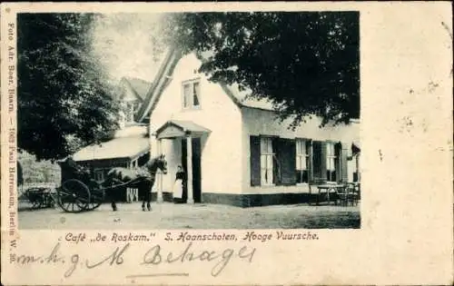 Ak Hooge Vuursche Baarn Utrecht Niederlande, Café de Roskam, S. Haanschoten