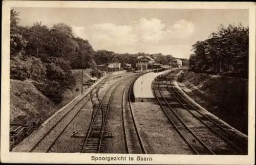 Ak Baarn Utrecht Niederlande, Bahnhof, Spoorzicht