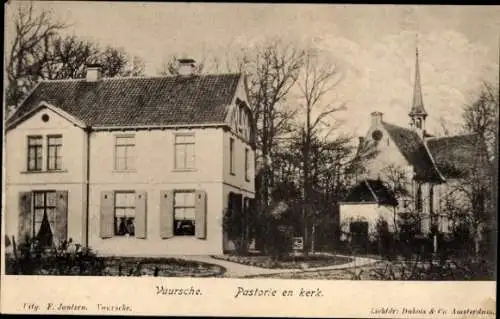 Ak Vuursche Baarn Utrecht Niederlande, Pfarrhaus, Kirche