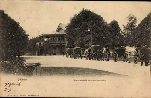 Ak Baarn Utrecht Niederlande, Stationsplein Oosterspoorweg