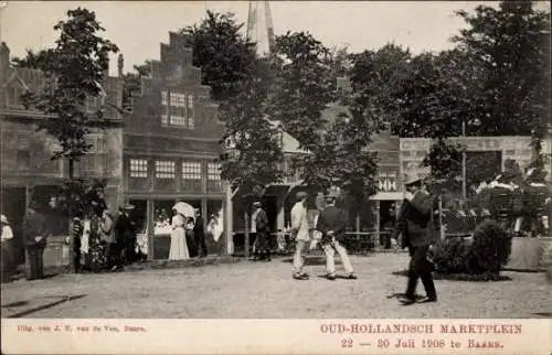 Ak Baarn Utrecht Niederlande, Oud Hollandsch Marktplein 22.-30. Juli 1908