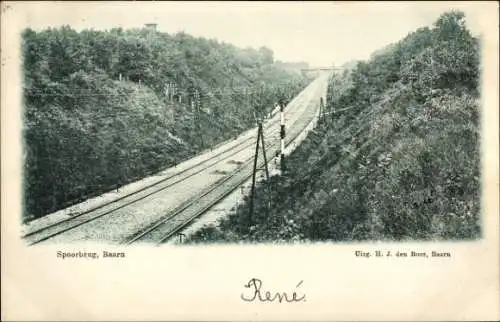 Ak Baarn Utrecht Niederlande, Eisenbahnbrücke