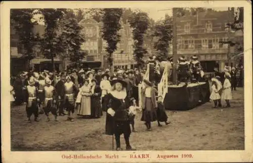 Ak Baarn Utrecht Niederlande, Oud Hollandsche Markt, August 1909